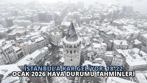 İstanbul’a Kar Geliyor: 18-22 Ocak 2026 Hava Durumu Tahminleri